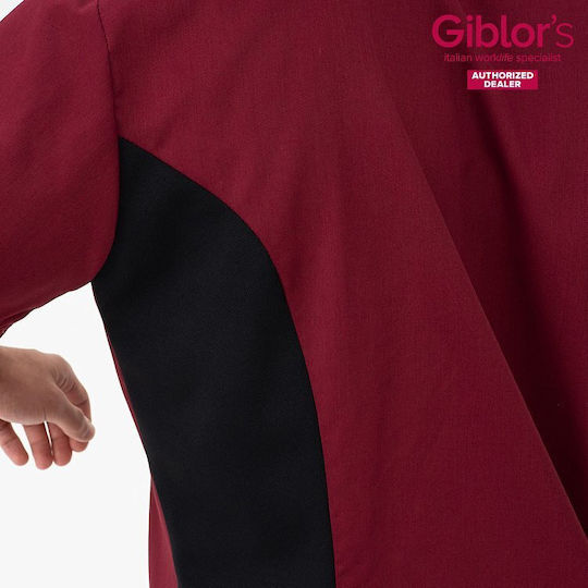 Giblor's Σακάκι Σεφ Μπορντό με Κοντό Μανίκι