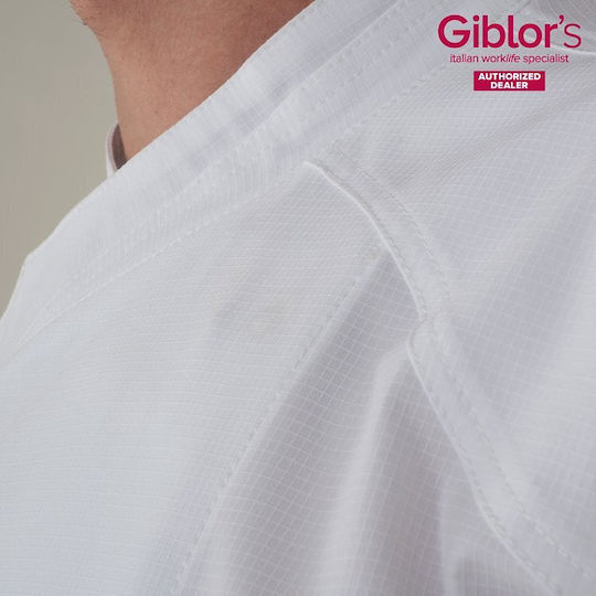 Giblor's Σακάκι Σεφ Λευκό με Κοντό Μανίκι