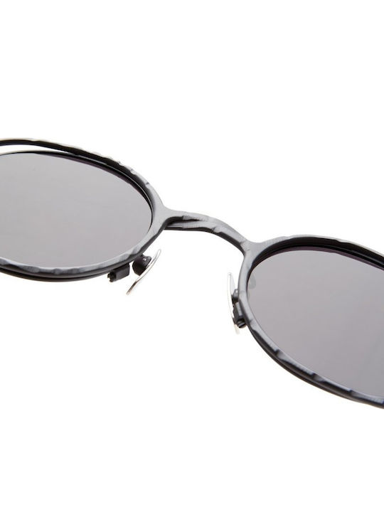 Kuboraum Maske Male Sunglasses With Black Metallic Frame And Black Lens