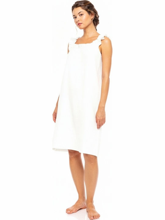 Pink Label Damen Kaftan Bademode Weiß