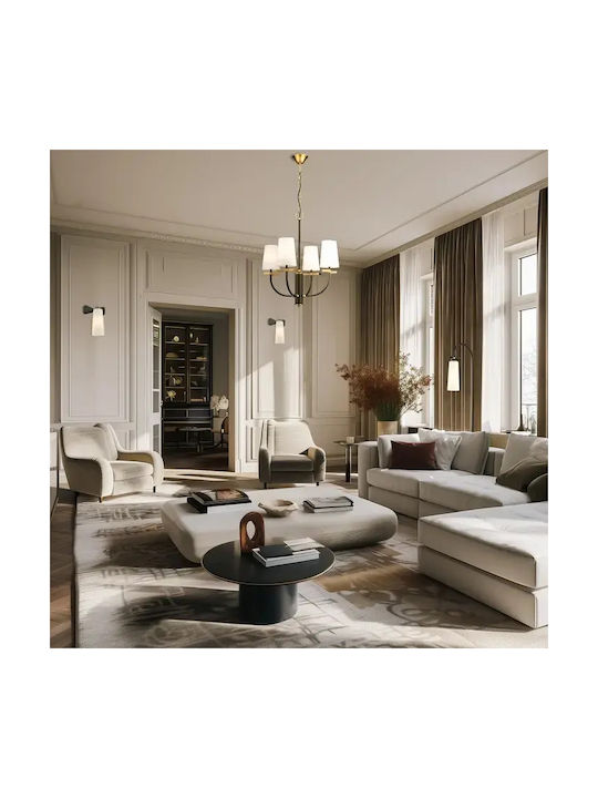 COSMOLight Chandelier with Black Lampshades P04183BK