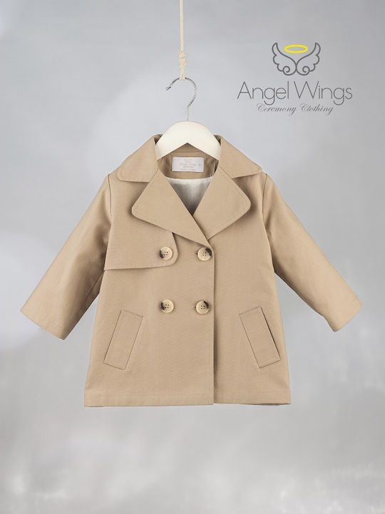 Angel Wings Βαπτιστικό Κοστούμι Εκρού