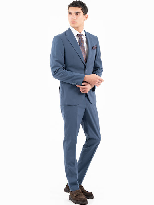 Men's Groom's Suit with Slim Fit Navy Blue