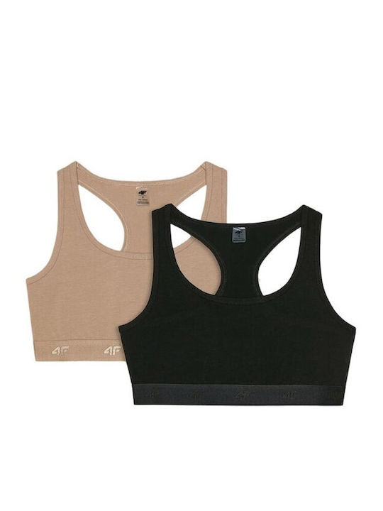 Damen Sport-BH Beige/Creme 2er Pack