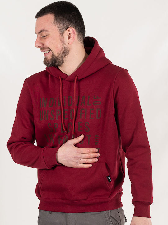 Herren Sweatshirts mit Burgundischer Kapuze