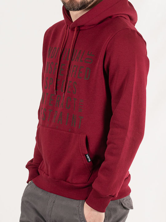 Herren Sweatshirts mit Burgundischer Kapuze