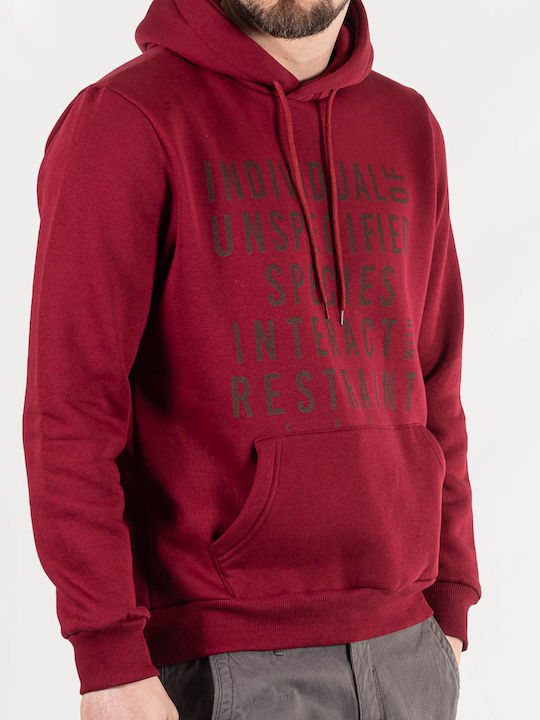 Herren Sweatshirts mit Burgundischer Kapuze