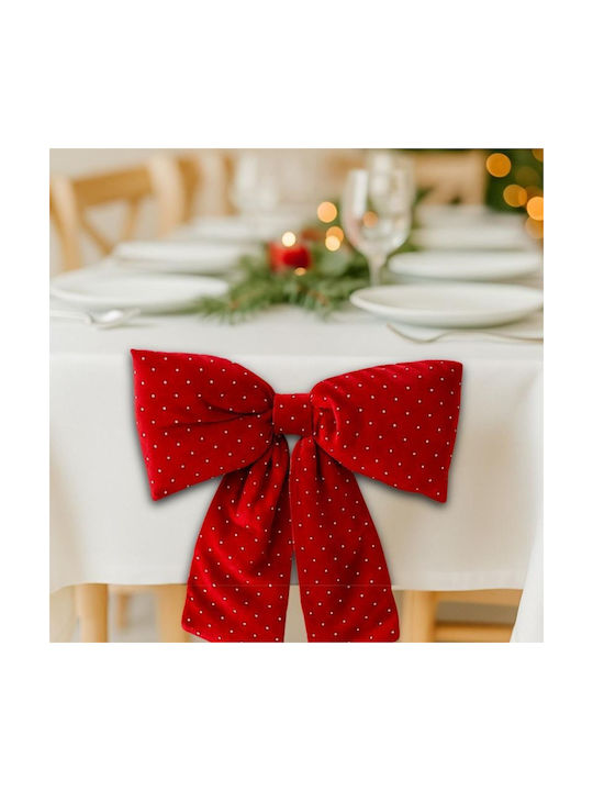 Red Decorative Bow 39x50cm Mica Red