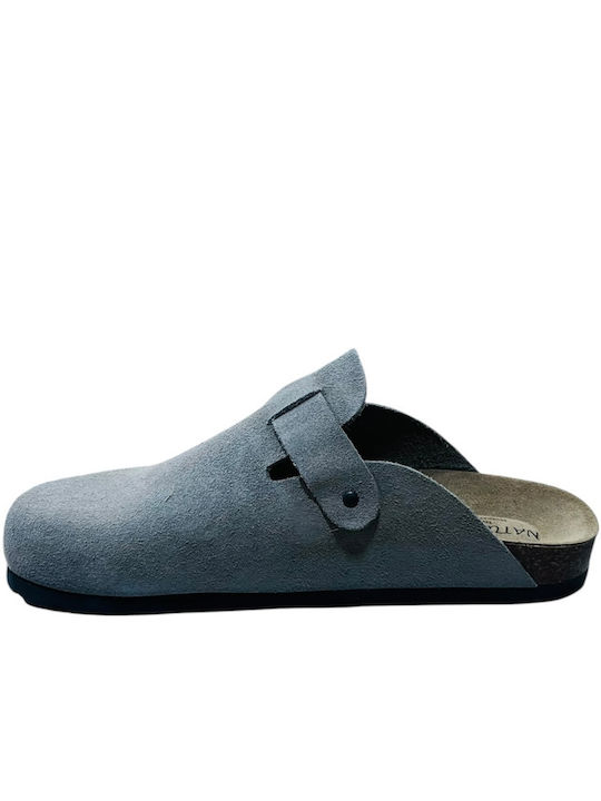 Leder Herren Hausschuhe Grau