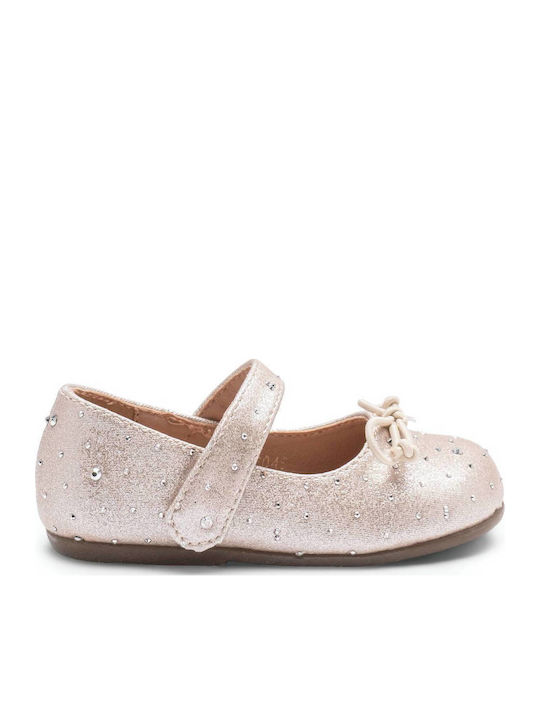 Kids Pumps & Ballerinas Anatomic With Hoop & Loop Closure Leather Beige