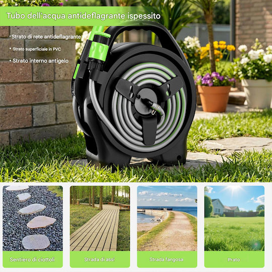 Bakaji Hose Reel for Hose up to 12m