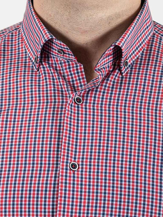 Long Sleeve Shirt Regular Fit Checked Red