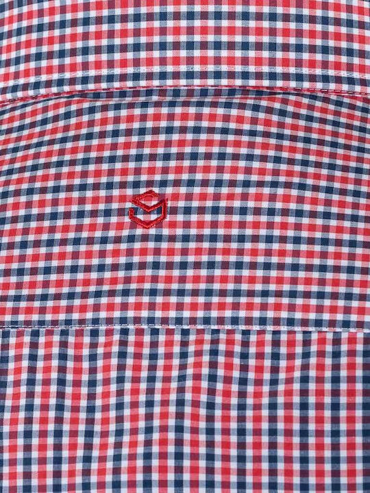 Long Sleeve Shirt Regular Fit Checked Red