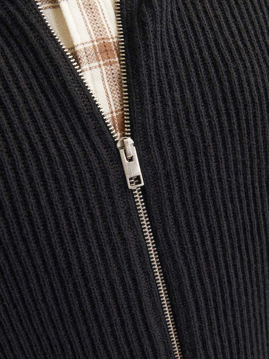 Cardigan Bărbătesc Tricotat Negru