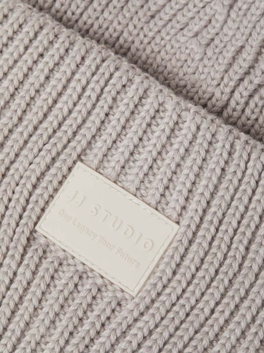 Beanie Men's Knitted Beanie in Beige Colour