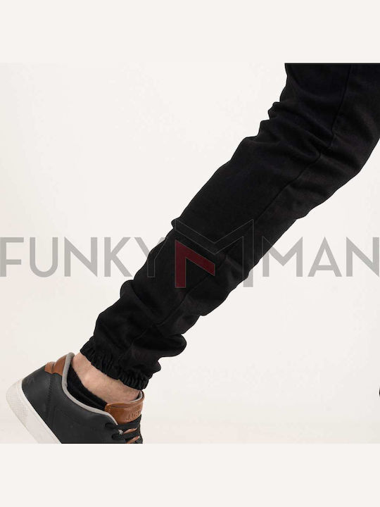 Men's Elastic Jeans Pants with Skinny Fit Black
