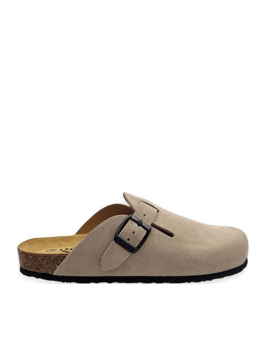 Leather Winter Women's Slippers Afelpado Piedra