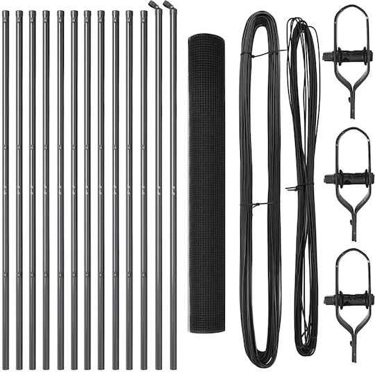 vidaXL Plasă de Sârmă Set Gri 1x25m