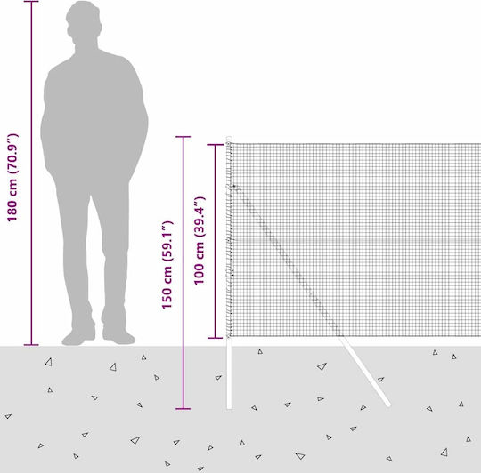 vidaXL Plasă de Sârmă Set Gri 1x25m