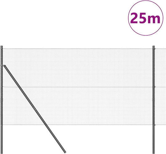 vidaXL Plasă de Sârmă Set Gri 1x25m