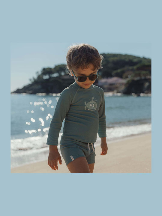 Little Dutch Kids Swimwear Rashguard With Long Sleeve Ocean Green Little Dutch Kids Swimwear Rashguard With Long Sleeve Ocean Green
