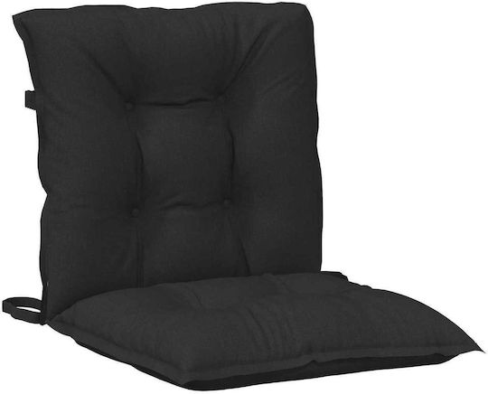 vidaXL Perna Scaunului De Grădină Cu Spătar Melanj Negru 2 Buc 50x100 Cm