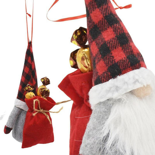 Decorative Black Plastic Christmas Santa 20x14x10cm