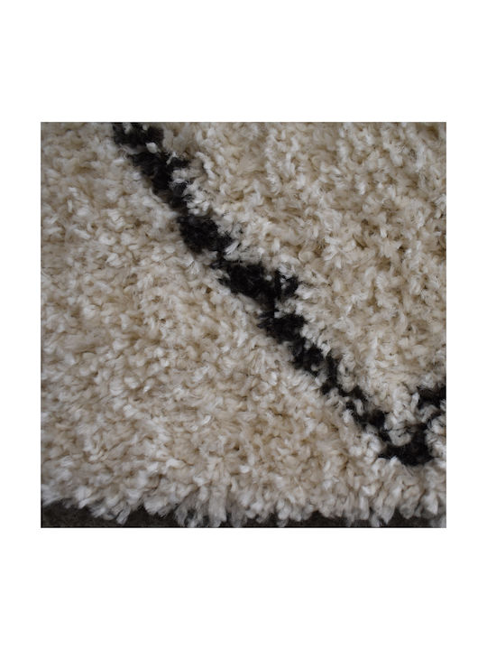 Shaggy Noelia 120x170cm Cream-black Shaggy Noelia 120x170cm Cream-black