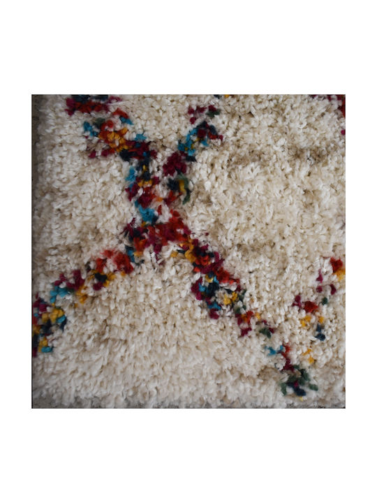 Shaggy Noelia Rug Rectangular Cream-Multi 120x150cm