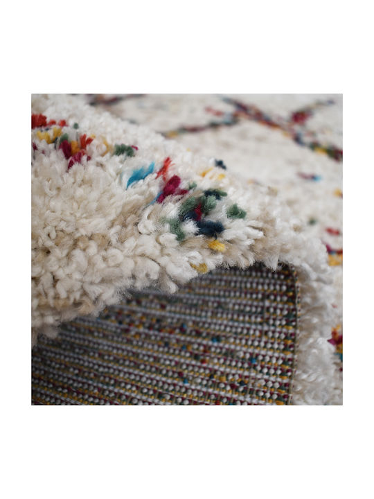 Shaggy Noelia Rug Rectangular Cream-Multi 120x150cm