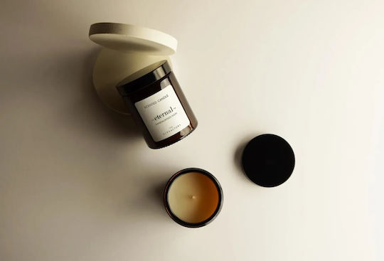 Lumânare Aromatică Vegetală Lemn De Santal Negru Cu Capac 135gr Eternal Olphactory Lumânare Aromatică Vegetală Lemn De Santal Negru Cu Capac 135gr Eternal Olphactory
