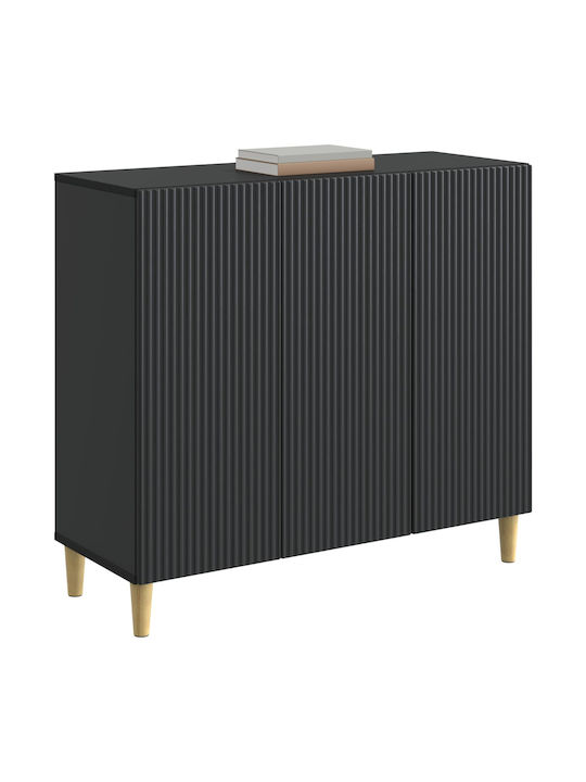 Wooden Sideboard Black 89x34.5x80cm