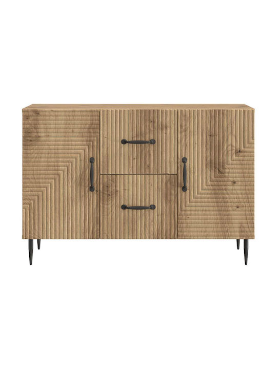 Буфет Дървен с Чекмеджета Дъб 89x34.5x60см
