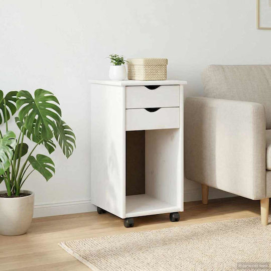 Sideboard Cabinet Wooden with Drawers White 34x39x65.5cm