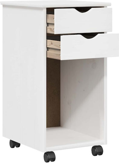Sideboard Cabinet Wooden with Drawers White 34x39x65.5cm