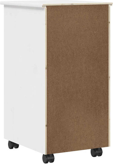 Sideboard Cabinet Wooden with Drawers White 34x39x65.5cm