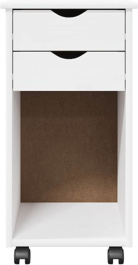 Sideboard Cabinet Wooden with Drawers White 34x39x65.5cm