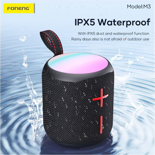 Foneng M3 Ηχείο Bluetooth 10W με Διάρκεια Μπαταρίας έως 4 ώρες Μαύρο