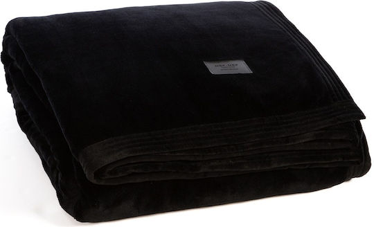 Nef-Nef Homeware Velosso Super Double 230x240cm Black Blanket