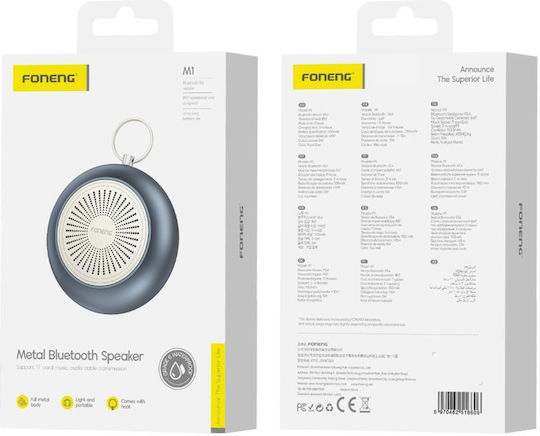 Foneng M1 Waterproof Bluetooth Speaker 5W with Battery Life up to 11 Hours Blue