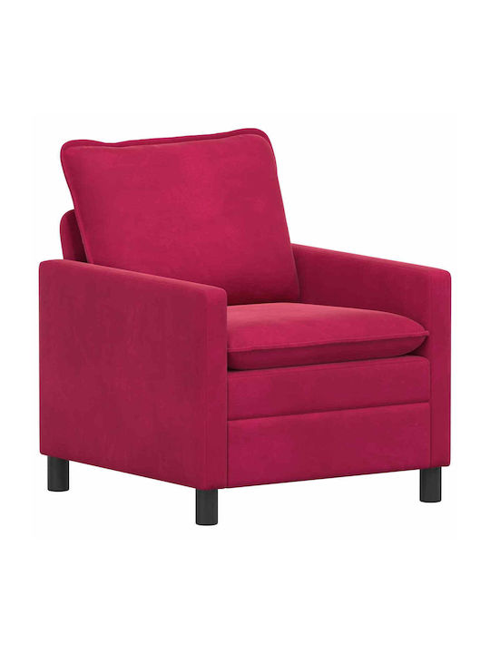 Sessel Samt Rotes 76x81x87.5cm