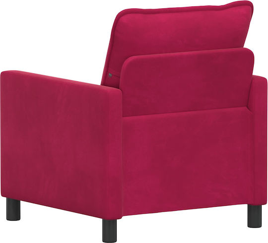 Sessel Samt Rotes 76x81x87.5cm
