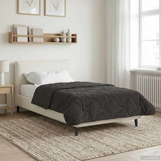 vidaXL Κουβέρτα Fleece Καναπέ 140x220εκ. Ανθρακί