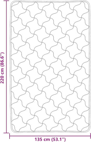 vidaXL Fleece Blanket Sofa 135x200cm Light Gray