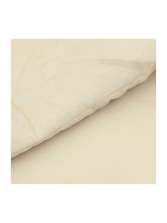 vidaXL Samtige Doppelbettdecke 200x240cm Beige