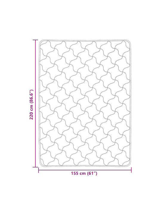 vidaXL Fleece Single Blanket 155x220cm Cream