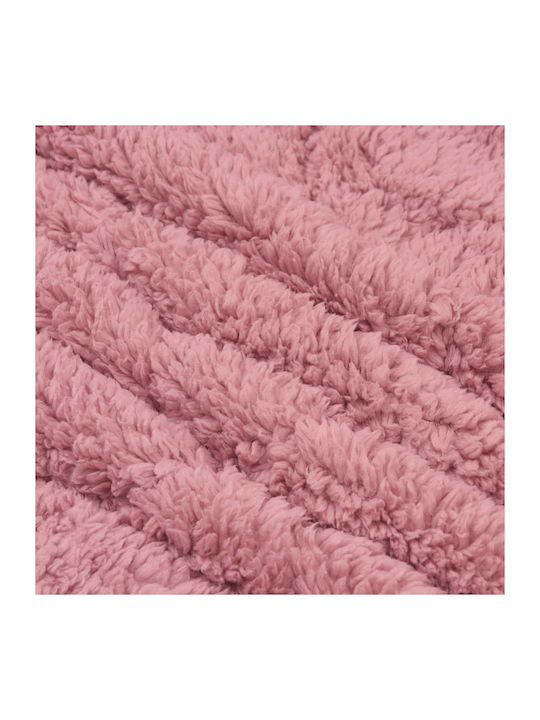 vidaXL Pătură Fleece Supraînălțată 220x260 cm Roz