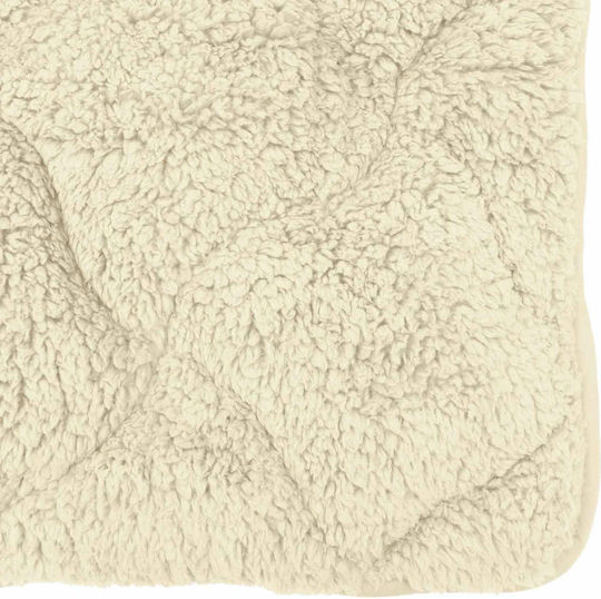 vidaXL Κουβέρτα Fleece Διπλή 200x240εκ. Κρεμ