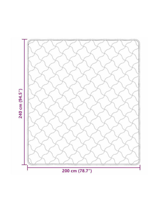 vidaXL Pătură Fleece Dublă 200x240 cm Crem