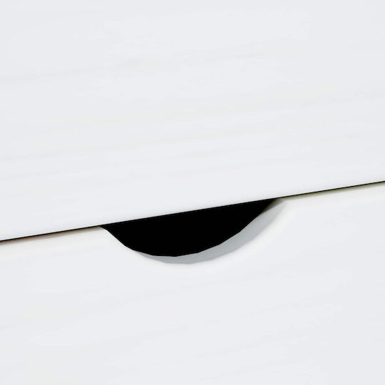 Büroaufbewahrungsschublade aus Massivholz Weiß 34x39x61.5cm
